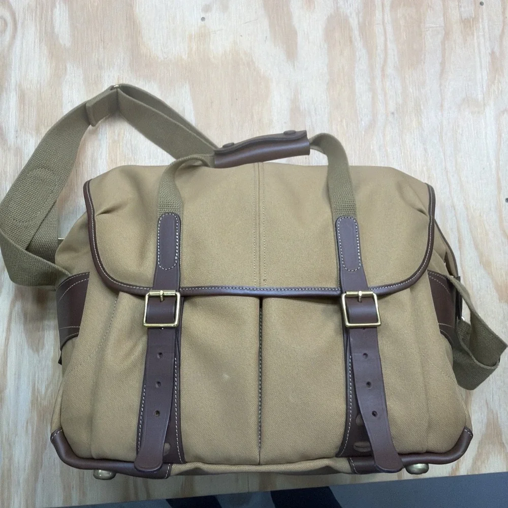 Billingham‎ Camera Bag Khaki Canvas Leather Trim w Superflex Inserts Pouch